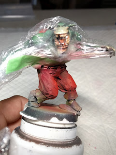 I failed to photo the masking but careful application and lay it down firmly. Remember how the base layer is highlighted Base coat for stripes