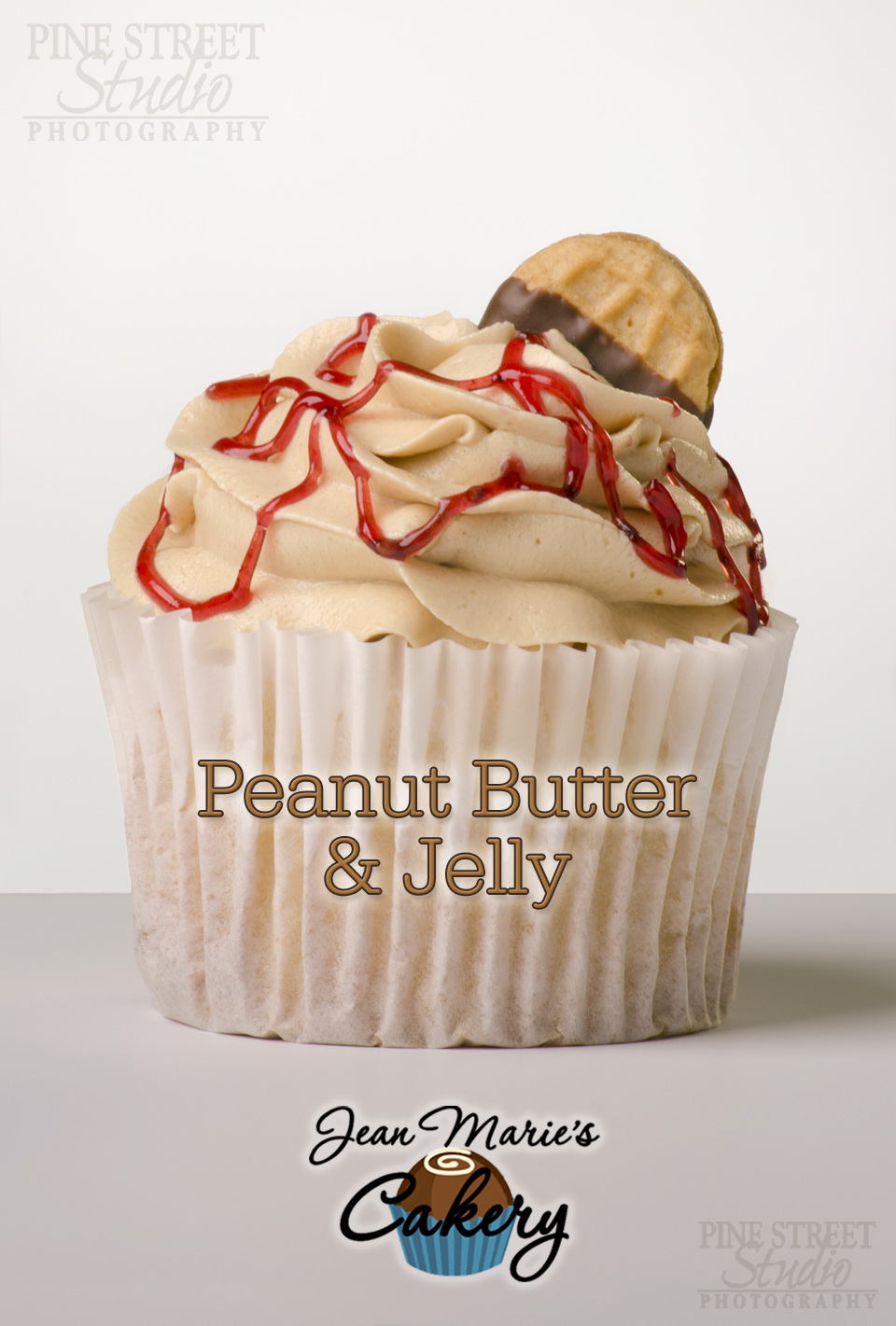Jean Marie's Cakery Peanut Butter & Jelly Jumbo Cupcake