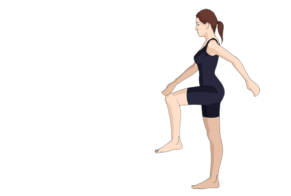 Exercice de levage du genou
