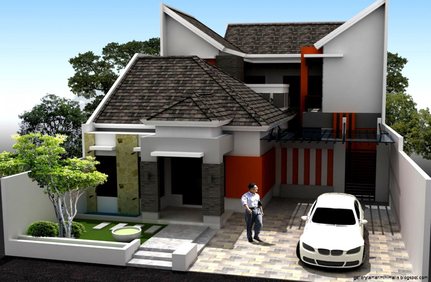 Model Rumah Tinggal Gallery Taman Minimalis 