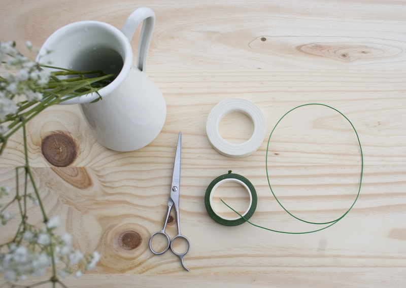 Decorar en familia - Diy diadema de paniculata para niña2