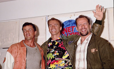 Stallone, Schwarzenegger y Willis en el set de "Los Mercenarios 2"
