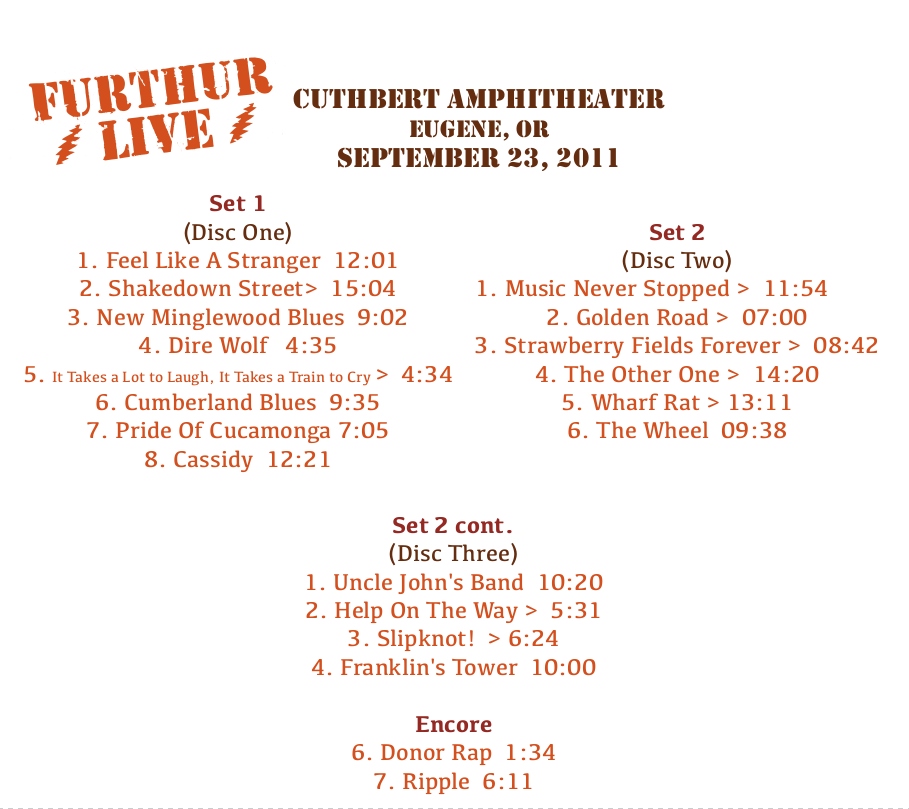 The Curtain With Furthur Furthur 20091123 Cuthbert Amphitheatre