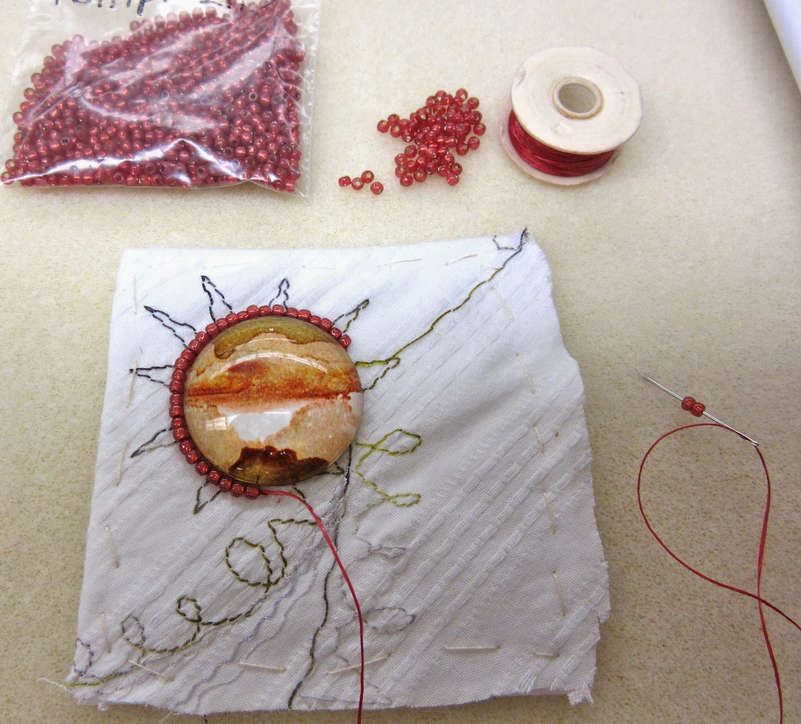 Kathy's Quilts Slow Sunday Stitching Hand Beading