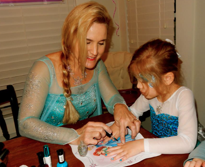 Elsa does Manicures & Face Painting