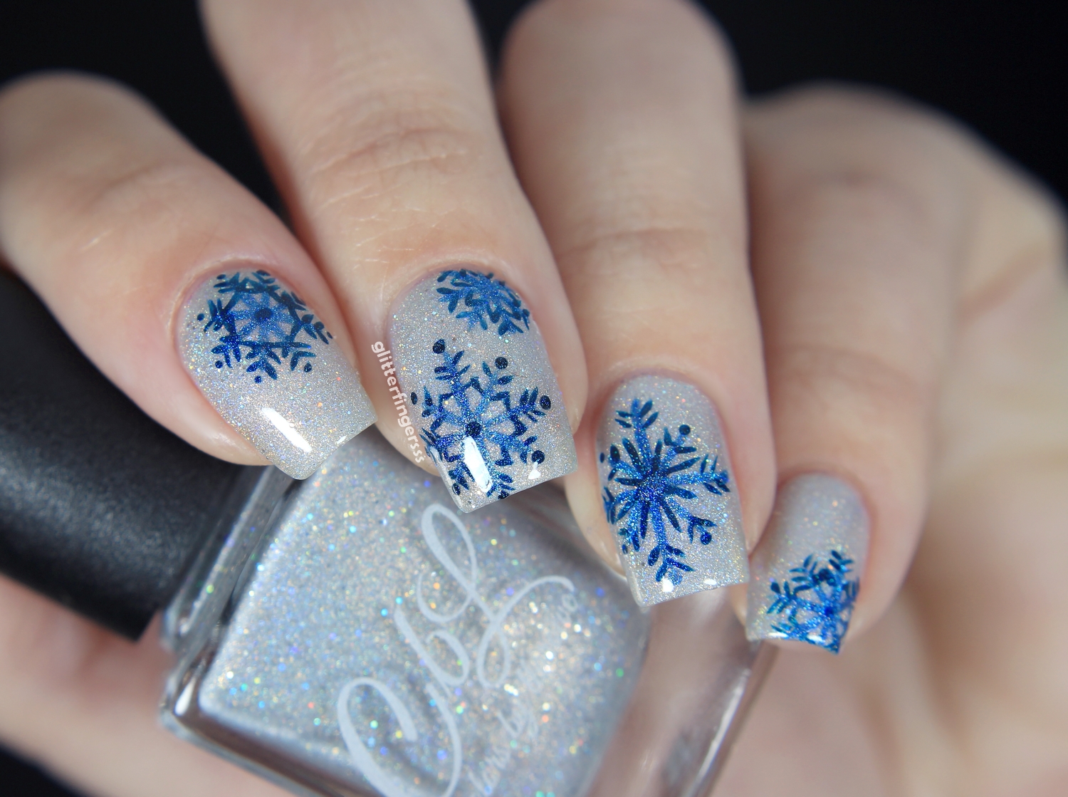 Nail Art Winter Vibes Glitterfingersss in english