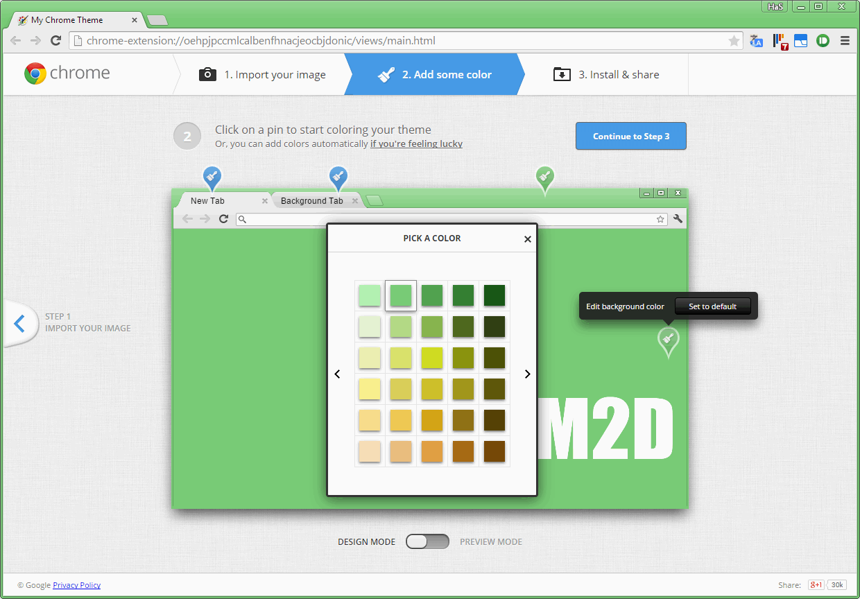 Automatic Color installer. Темы для chrome