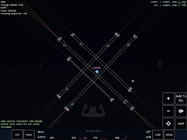 METAR et plan de pistes Jeu simulation pilotage Infinite Flight 