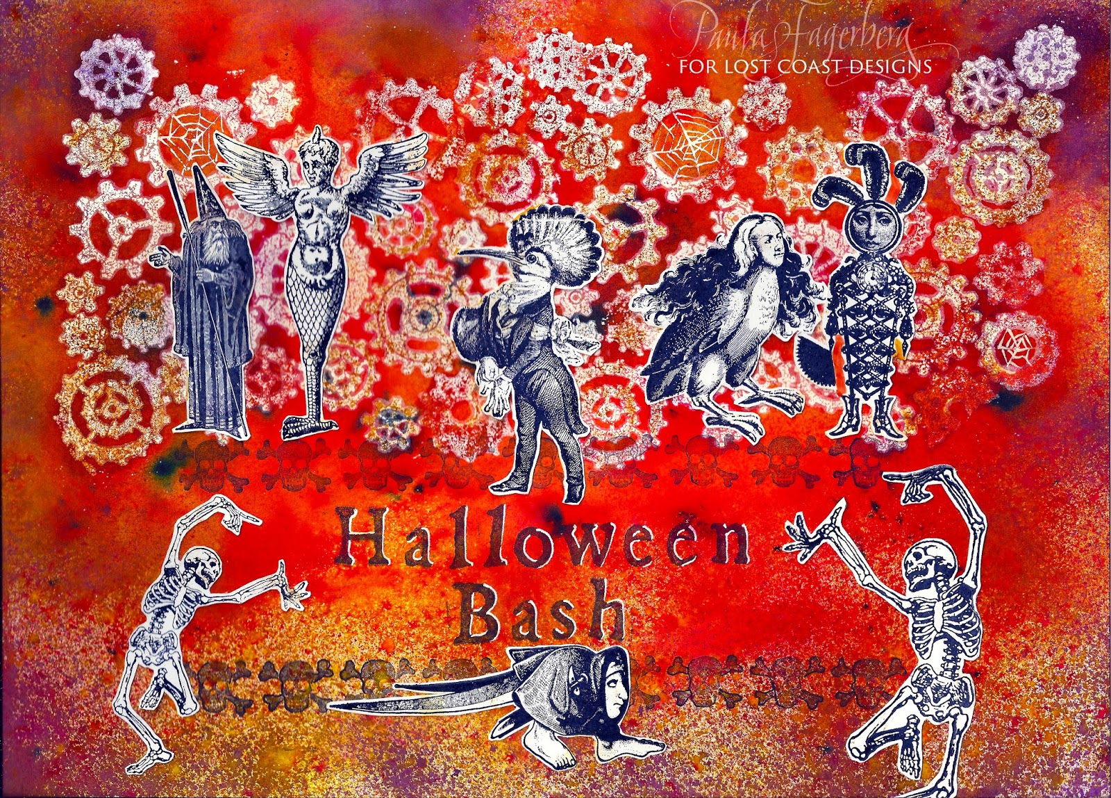 Muse of Mixed Media Halloween BASH Party Invitation IronOff