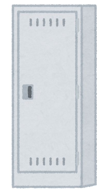 グレーのロッカーのイラスト かわいいフリー素材集 いらすとや