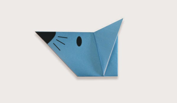 Hướng dẫn cách gấp Mặt con Chuột giấy - Xếp hình Origami với Video clip 