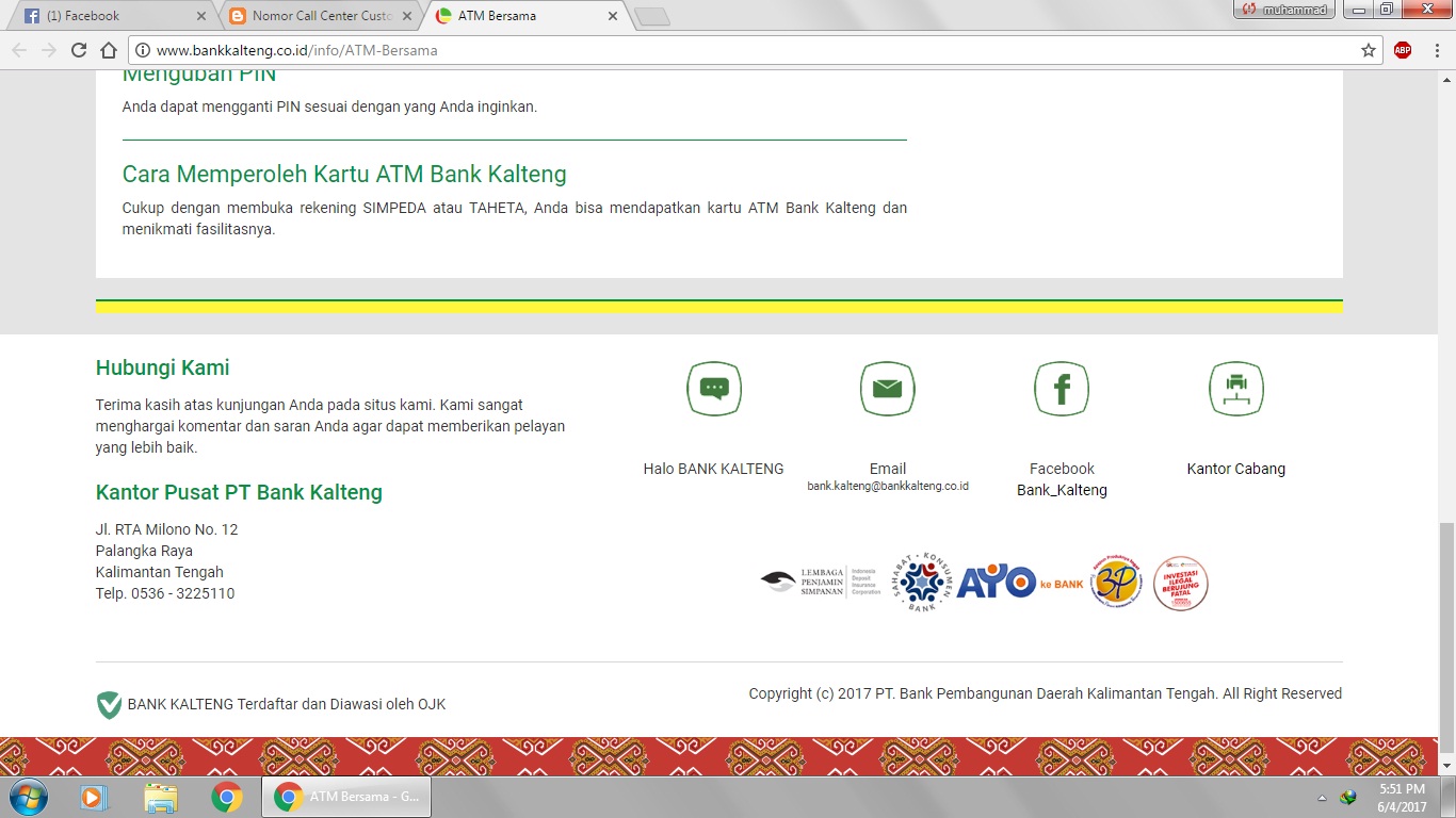 Tumbang Baraoi Atm Bank Kalteng Terblokir Jangan Panik