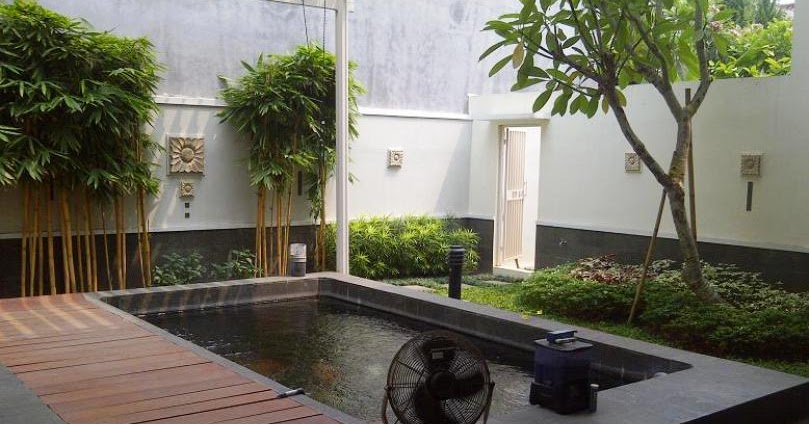 Design Taman Basah dengan Kolam Ikan di Lahan Sempit