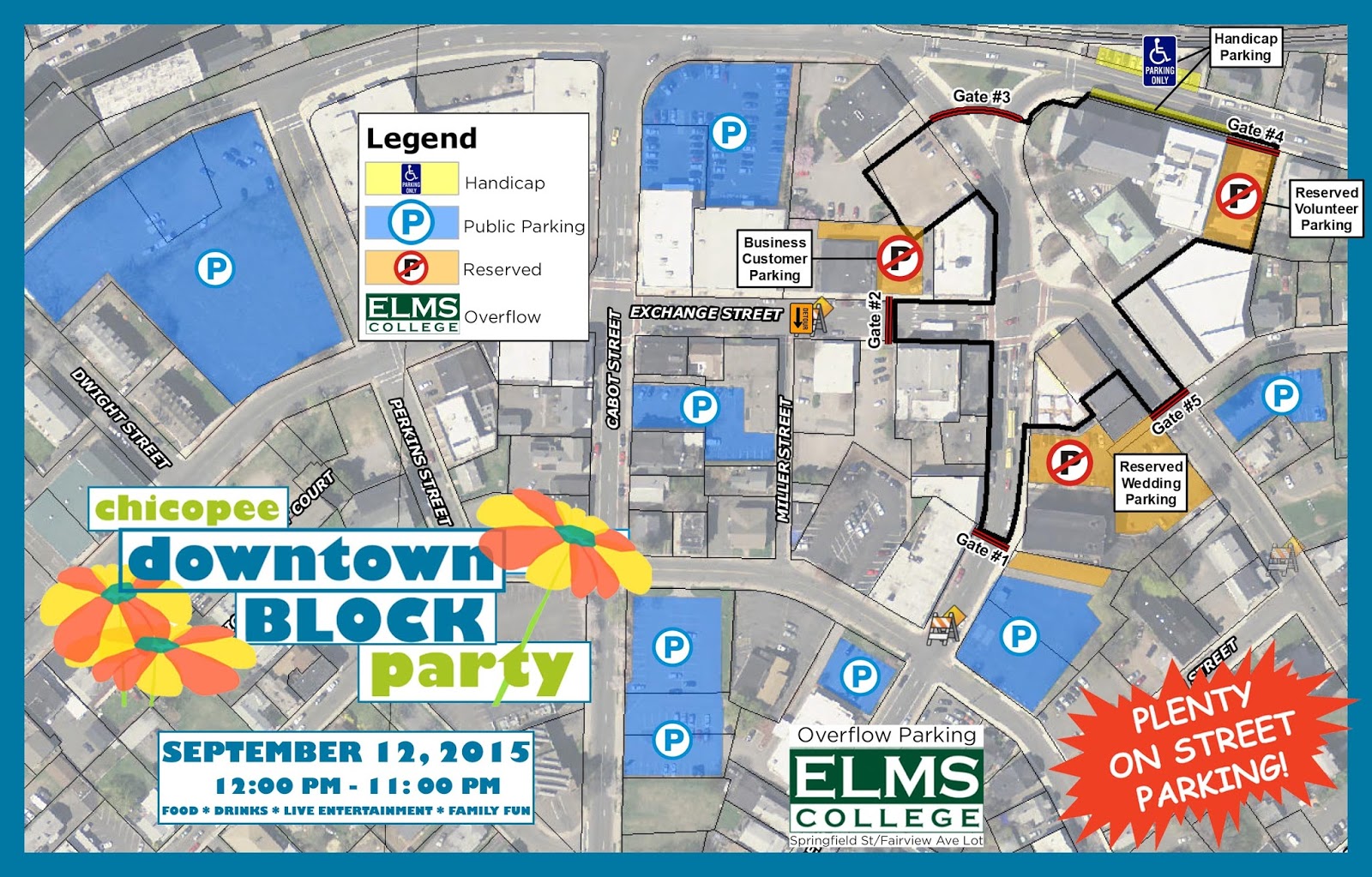 Chicopee Downtown Block Party Parking