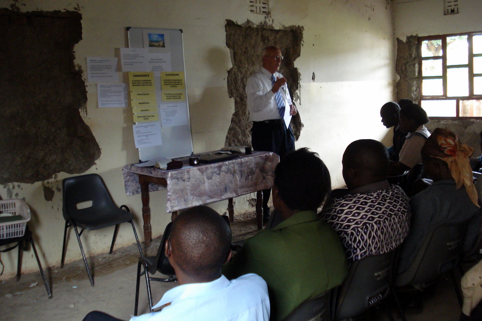 Jon and Marianne Hunter in Kenya: Temple Prep Class and Mautuma Visit