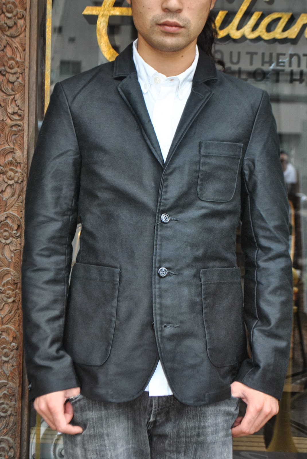 Emiliano MAIDEN NOIR MOLESKIN SUIT JACKET