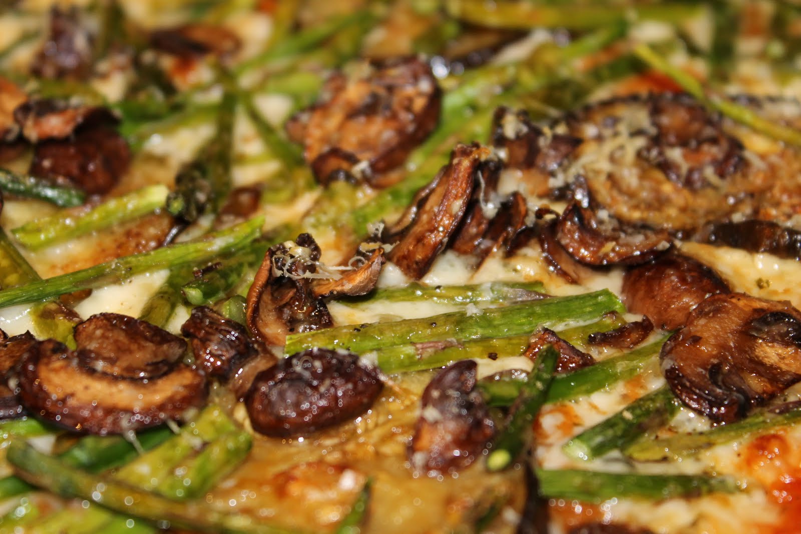 love, cook, eat, repeat Eggplant, Mushroom and Asparagus Pizza with