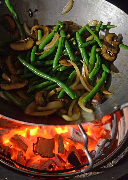 How to stir fry on a kamado grill, such as; Komodo kamado, big green egg, and vision grills.