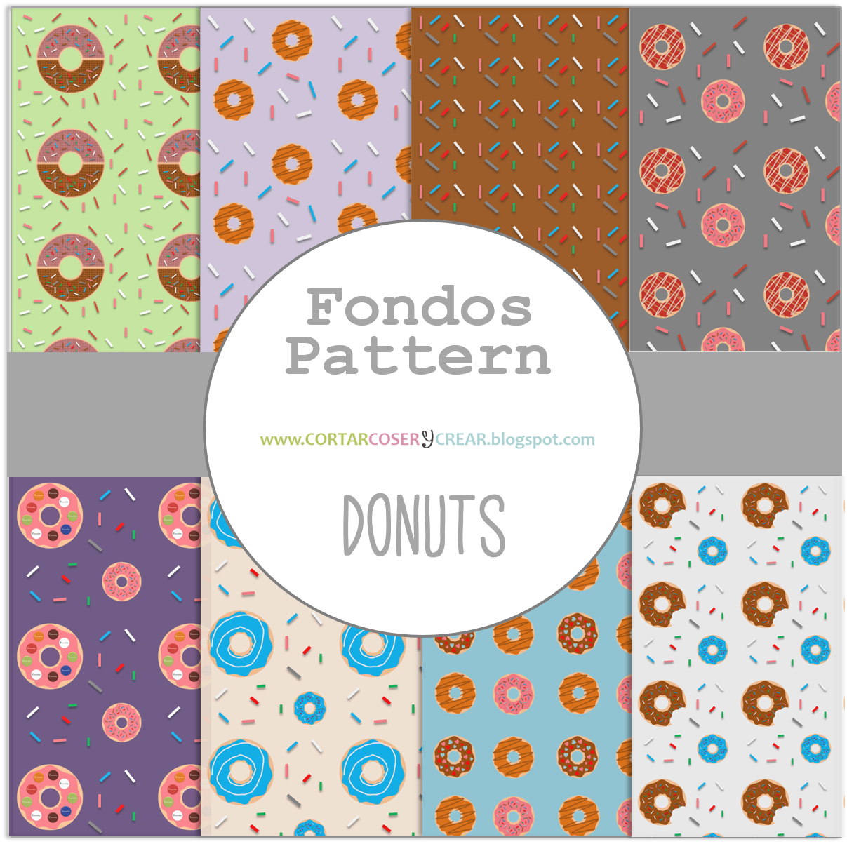 fondos pattern gratis donuts