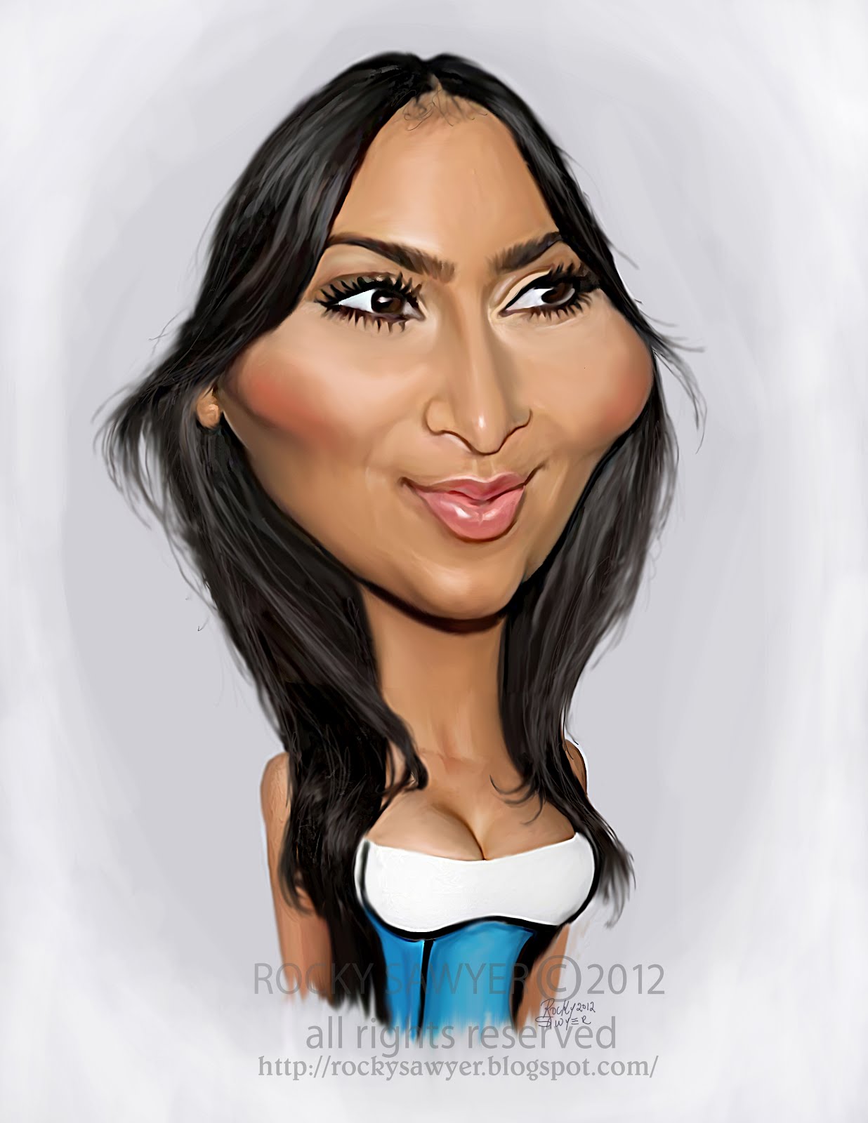 Sawyer Illustration Inc. caricature and cartoon art studio: Kim Kardashian