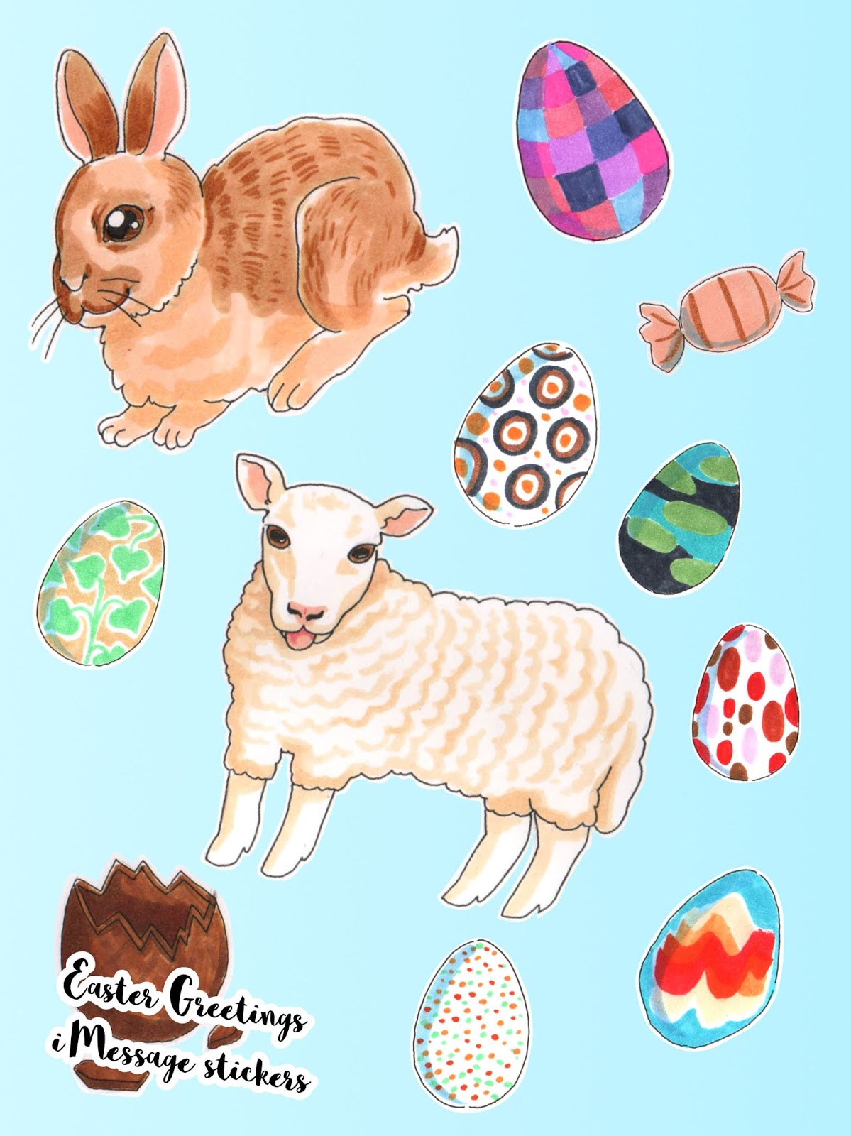 iMessage stickers for Easter! / iMessagetarroja pääsiäistä varten!