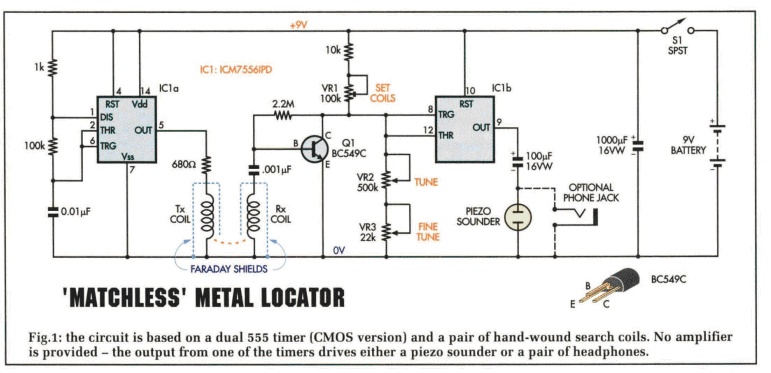 CIRCUIT FOR GOLD DETECTOR - Circuit