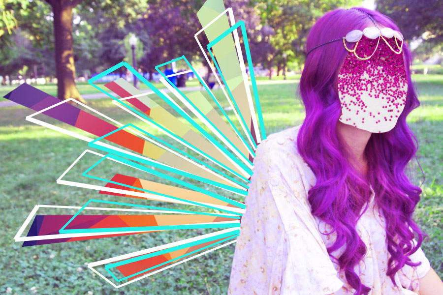 Opal Doily Purple Hair Gypsy Halos