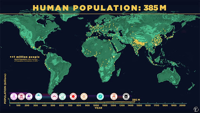 Így növekedik a Föld népessége időszámításunktól egészen 2100-ig