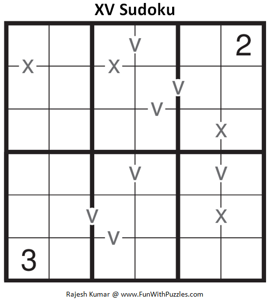 XV Sudoku (Mini Sudoku Series #64)