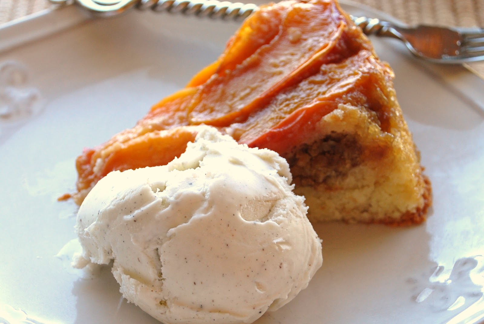 Everyday Insanity... Nectarine Upsidedown Chiffon CakeTWD BWJ