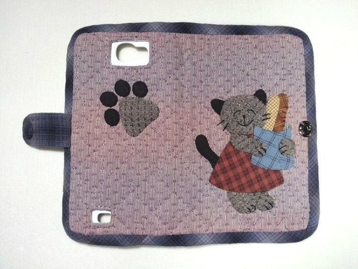 How to make tutorial mobile phone bag case purse fabric sewing quilting patchwork applique.