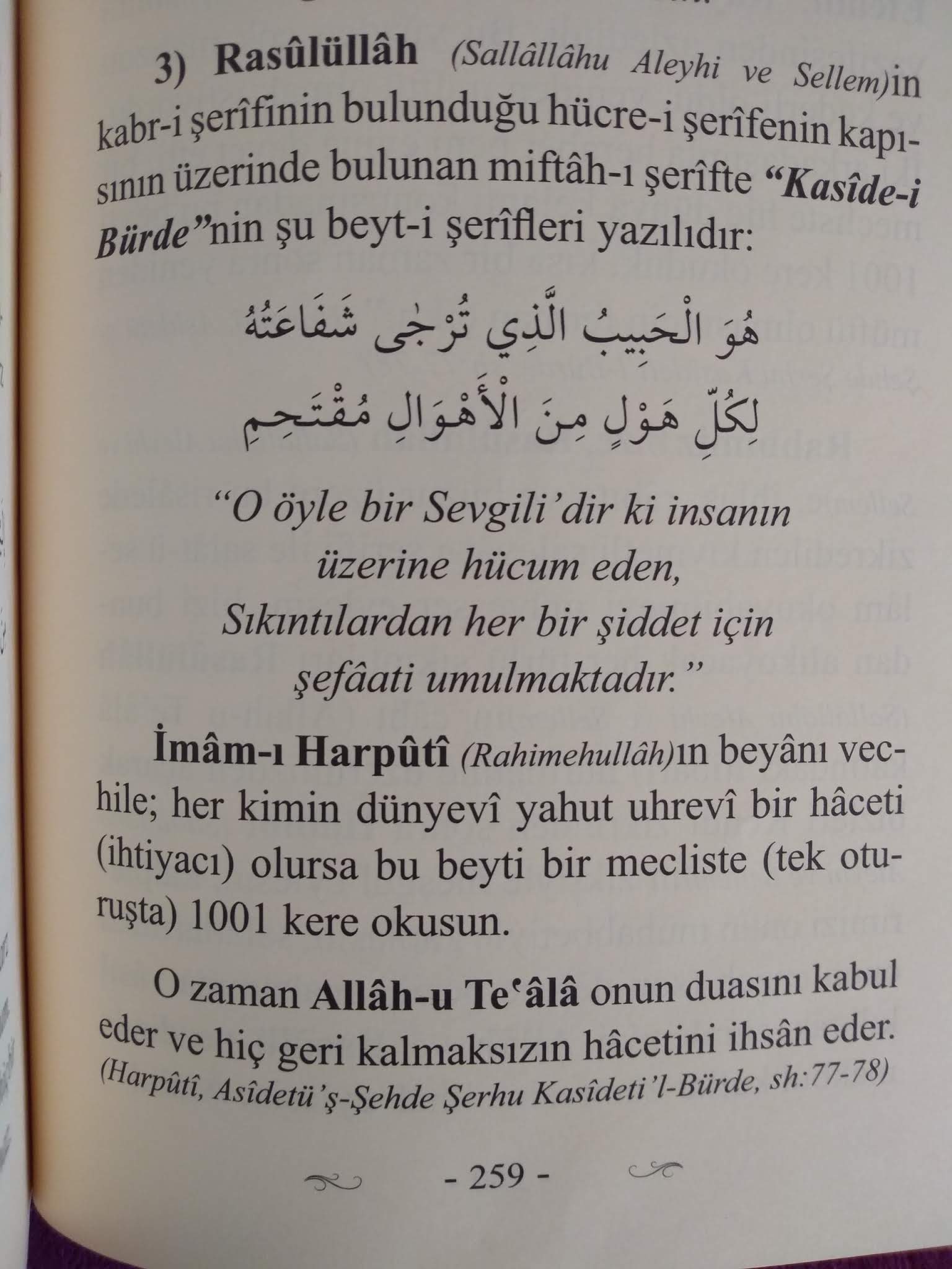 her istedigini kazan kaside i burde