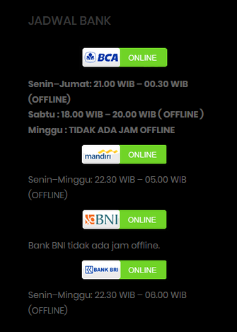 JADWAL BANK