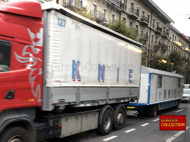 Camion et roulotte du Cirque Knie 2018