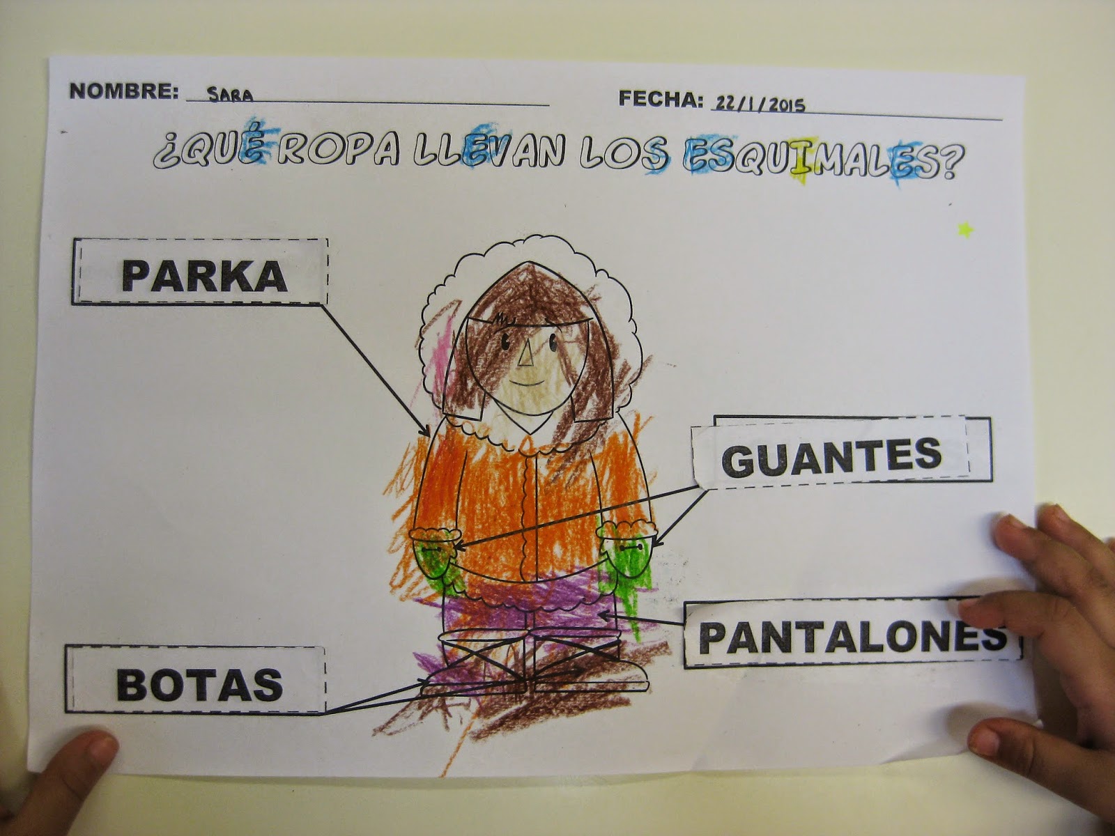 Trabajando con personitas: ¿Qué ropa llevan los ESQUIMALES?