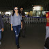 TIGHT JEANS WEAR SUNNY LEONE WALKING IN THE AIR PORT WATCH THE LATEST PICS