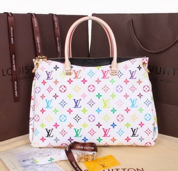 Luxury Replica Handbags Online Shop: Louis Vuitton Blanc Monogram Multicolore Pallas M40907 ...