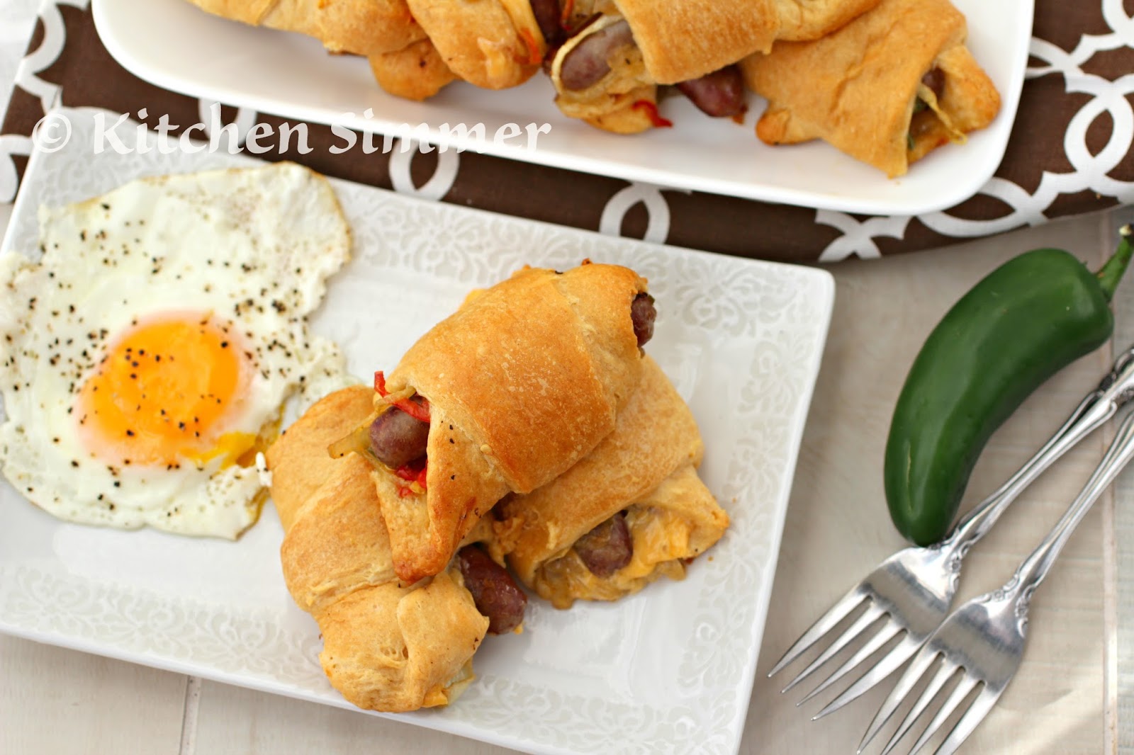 Kitchen Simmer Sausage Pepper and Onion Breakfast Rolls