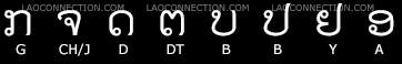Lao Language - consonants - payungsana - middle / medium sound
