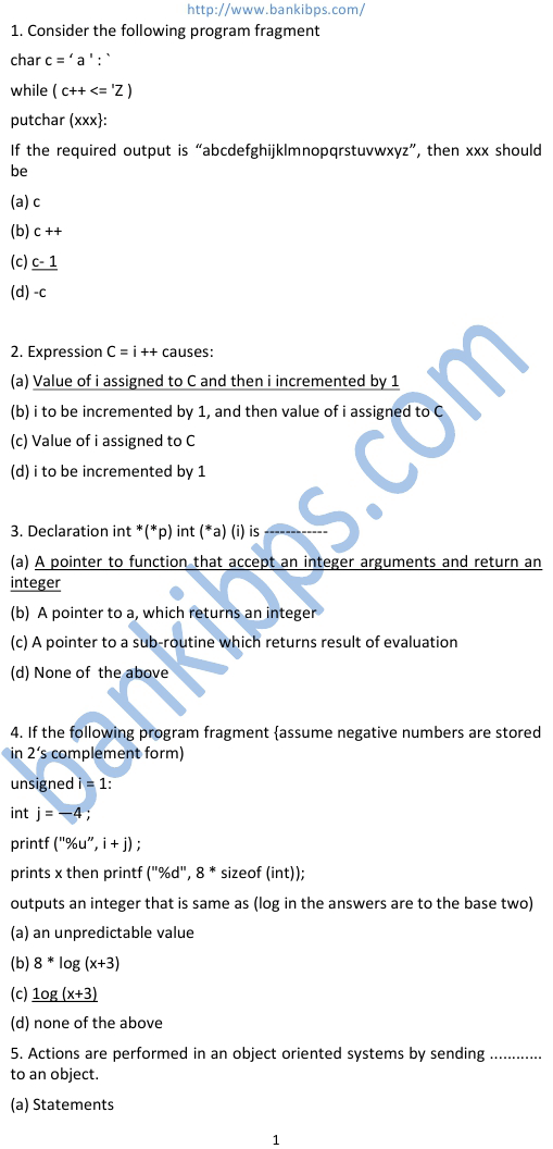 c exam questions