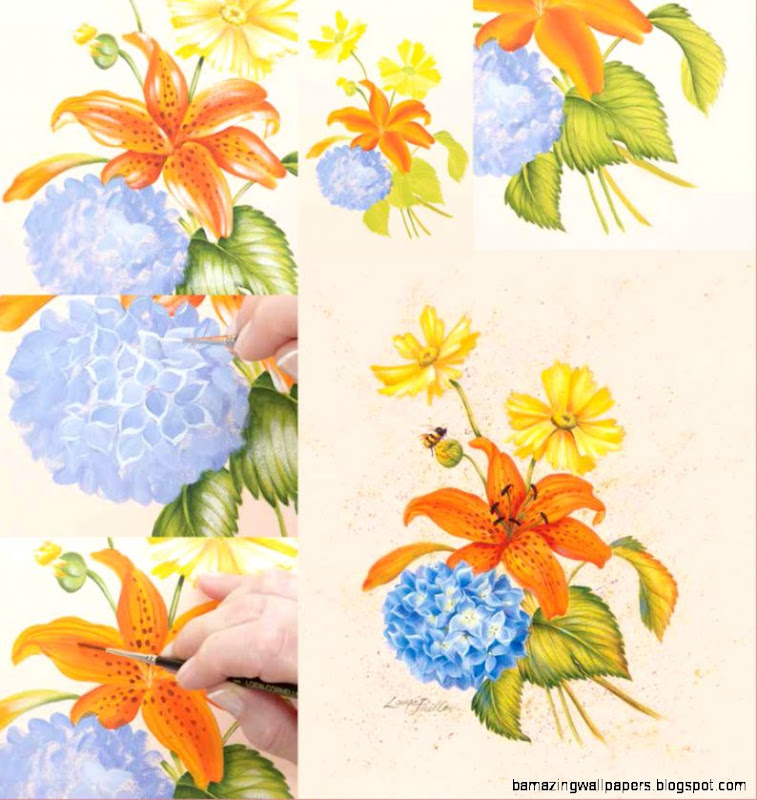 How to Paint Flowers with Acrylics Oil  Watercolor Free