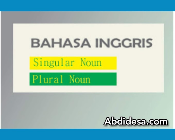 Singular and Plural Nouns (Kata-Kata Benda Tunggal dan Jamak)