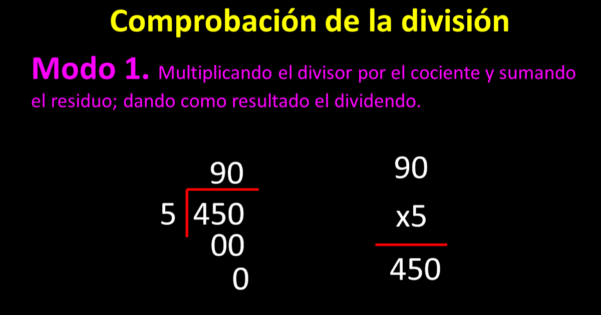 Primaria Marisela : comprobación de la división