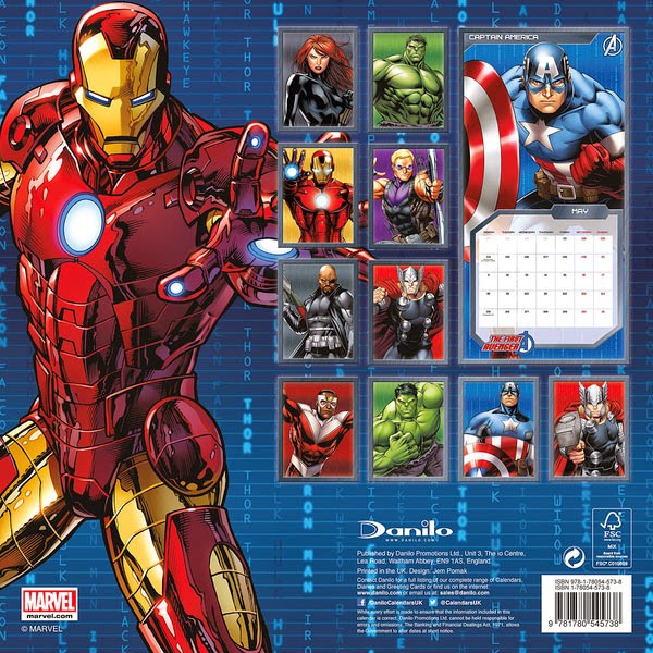 Calendario Superhéroes Marvel 2015