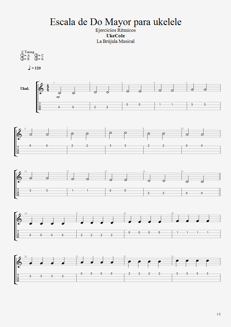 La Brujula Musical 5 Escalas Fundamentales Para Aprender A Tocar El Ukelele Conheca as primeiras escalas maiores percorrendo o braco do instrumento. 5 escalas fundamentales para aprender a