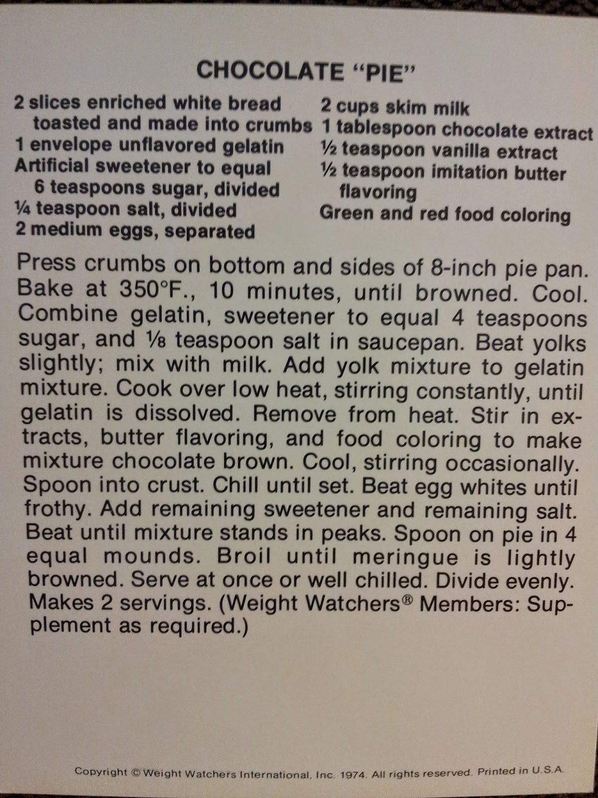 Carrie S. Forbes Chocolate "Pie" First Annual