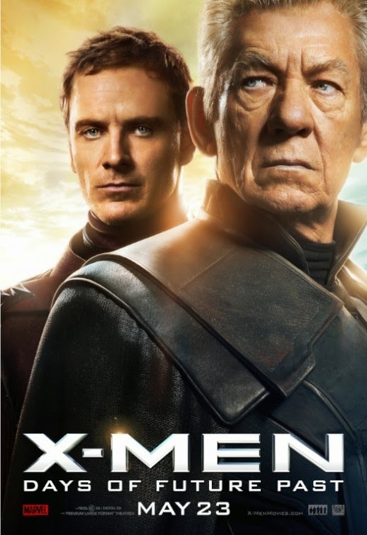 X-Men Days of Future Past Character Movie Poster Set - Michael Fassbender as Magneto & Ian McKellen as Magneto