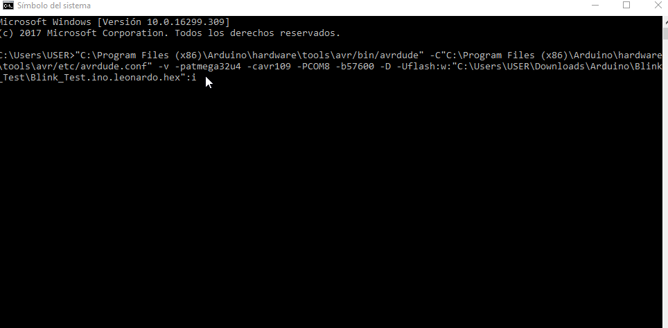 Arduino en lenguaje Assembler y Basic: Usar AVRDUDE para cargar archivo ...