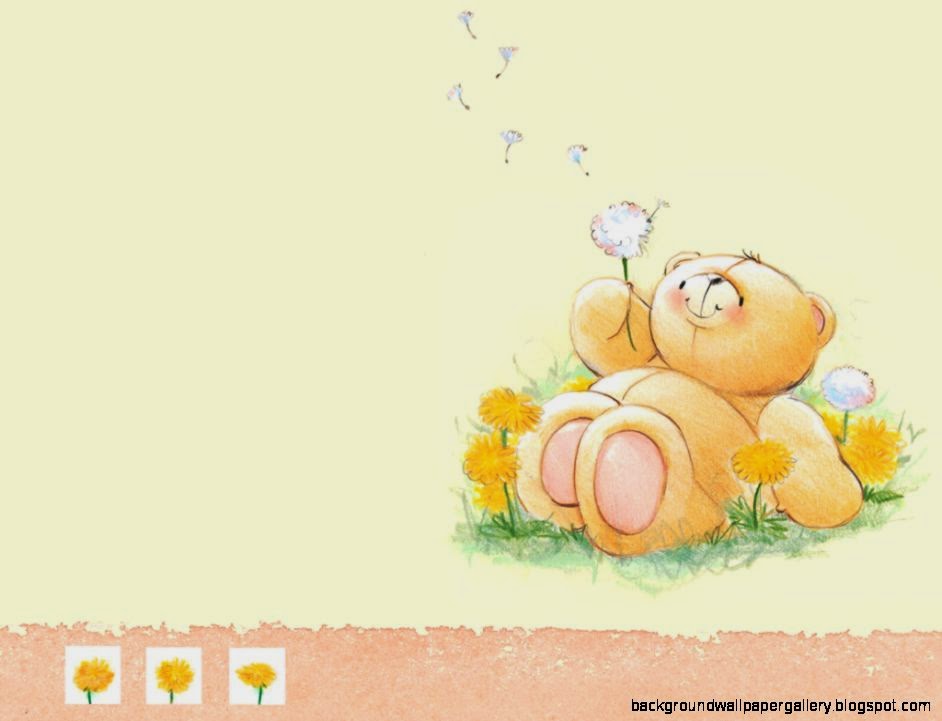Bear and dandelion cartoon wallpaper Wallpapers   HD Wallpapers 7680