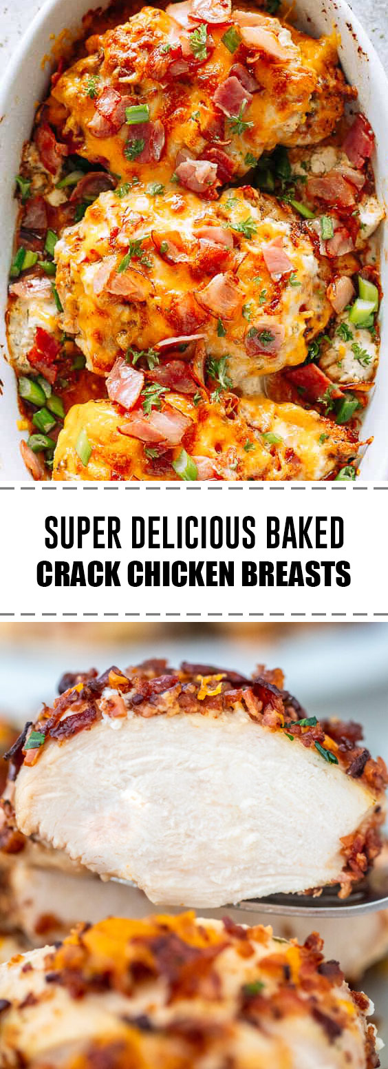 Super Delicious Baked Crack Chicken Breasts #crackchicken # ...